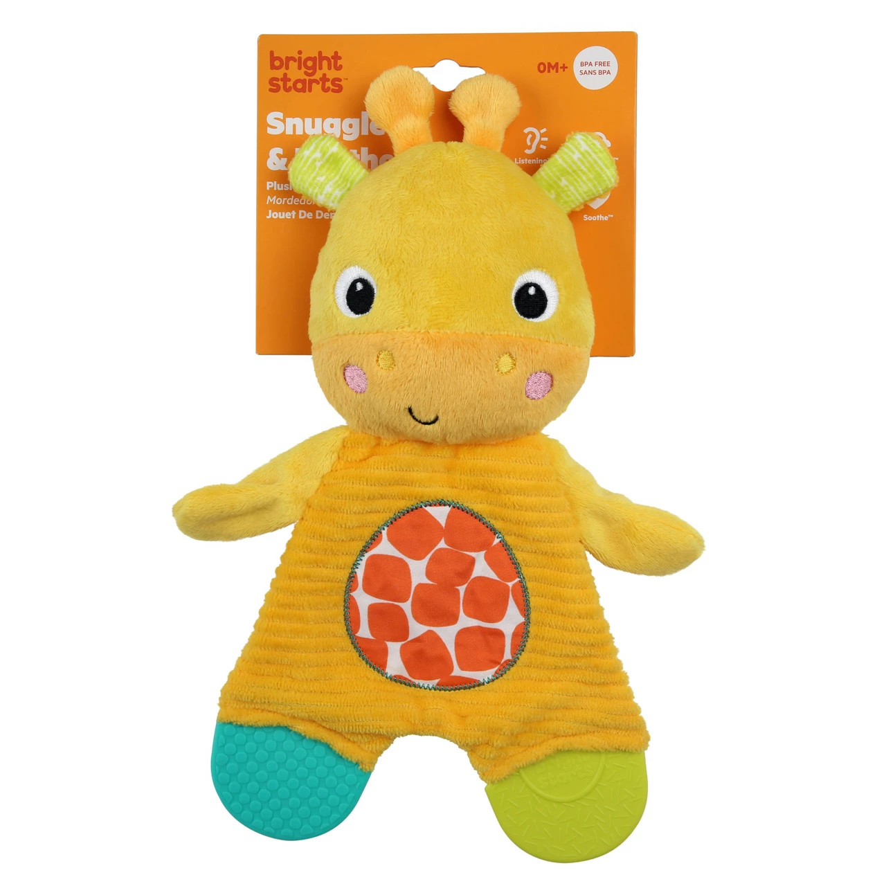 Bright Starts Snuggle And Teethe Plush Teether - Giraffe 6 Bright Starts Snuggle And Teethe Plush Teether - Giraffe - Image 6
