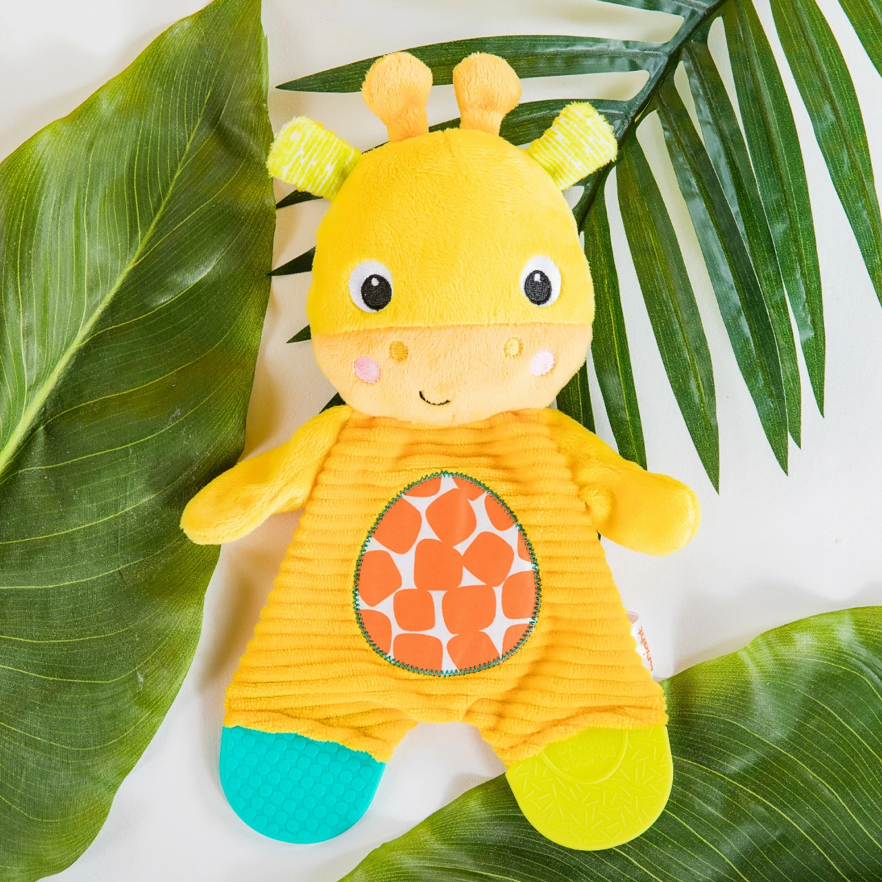 Bright Starts Snuggle And Teethe Plush Teether - Giraffe 4 Bright Starts Snuggle And Teethe Plush Teether - Giraffe - Image 4