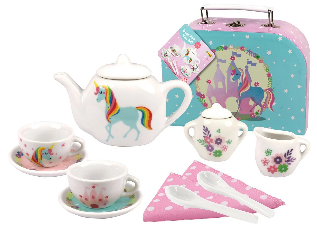 13 Piece Porcelain Tea Set - Unicorn 1 13 Piece Porcelain Tea Set - Unicorn