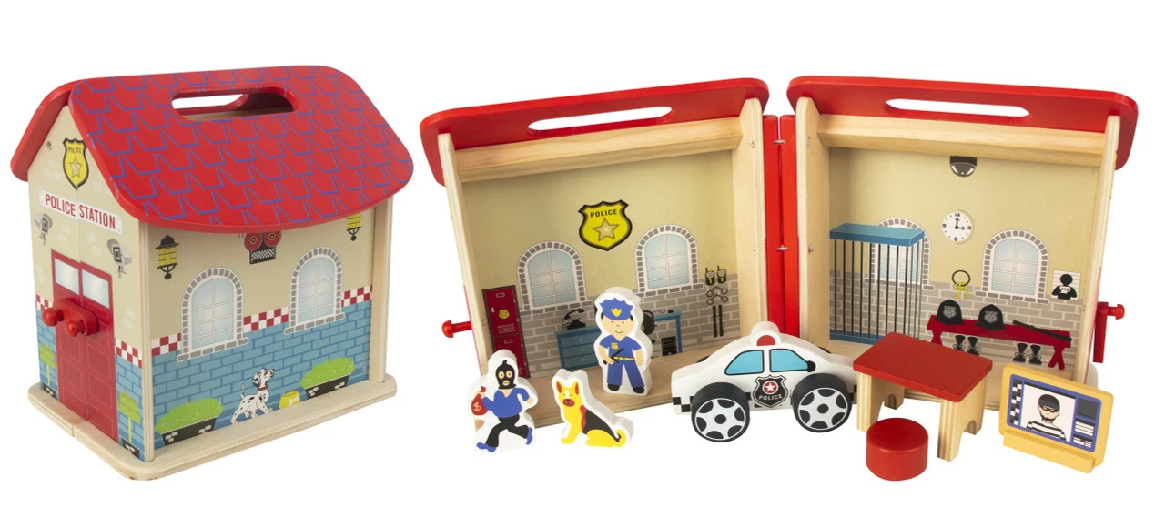 Wonder Co Wooden Carry Along Police Station 1 Wonder Co Wooden Carry Along Police Station