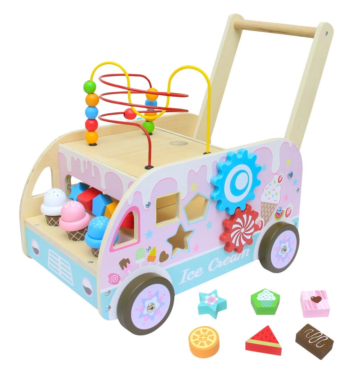 Wonder Co Wooden Ice Cream Wagon Walker 1 Wonder Co Wooden Ice Cream Wagon Walker