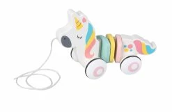 Wonder Co Wooden Pull Along Unicorn