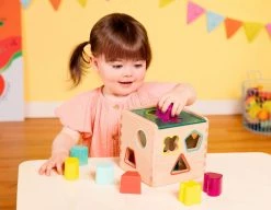B. Wonder Cube Wooden Shape Sorter 9 B. Wonder Cube Wooden Shape Sorter -Fisher-price-shop 22006522 2 34070.1671599544