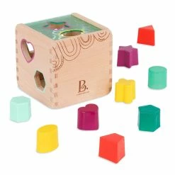 B. Wonder Cube Wooden Shape Sorter 7 B. Wonder Cube Wooden Shape Sorter -Fisher-price-shop 22006522 3 87344.1671599544