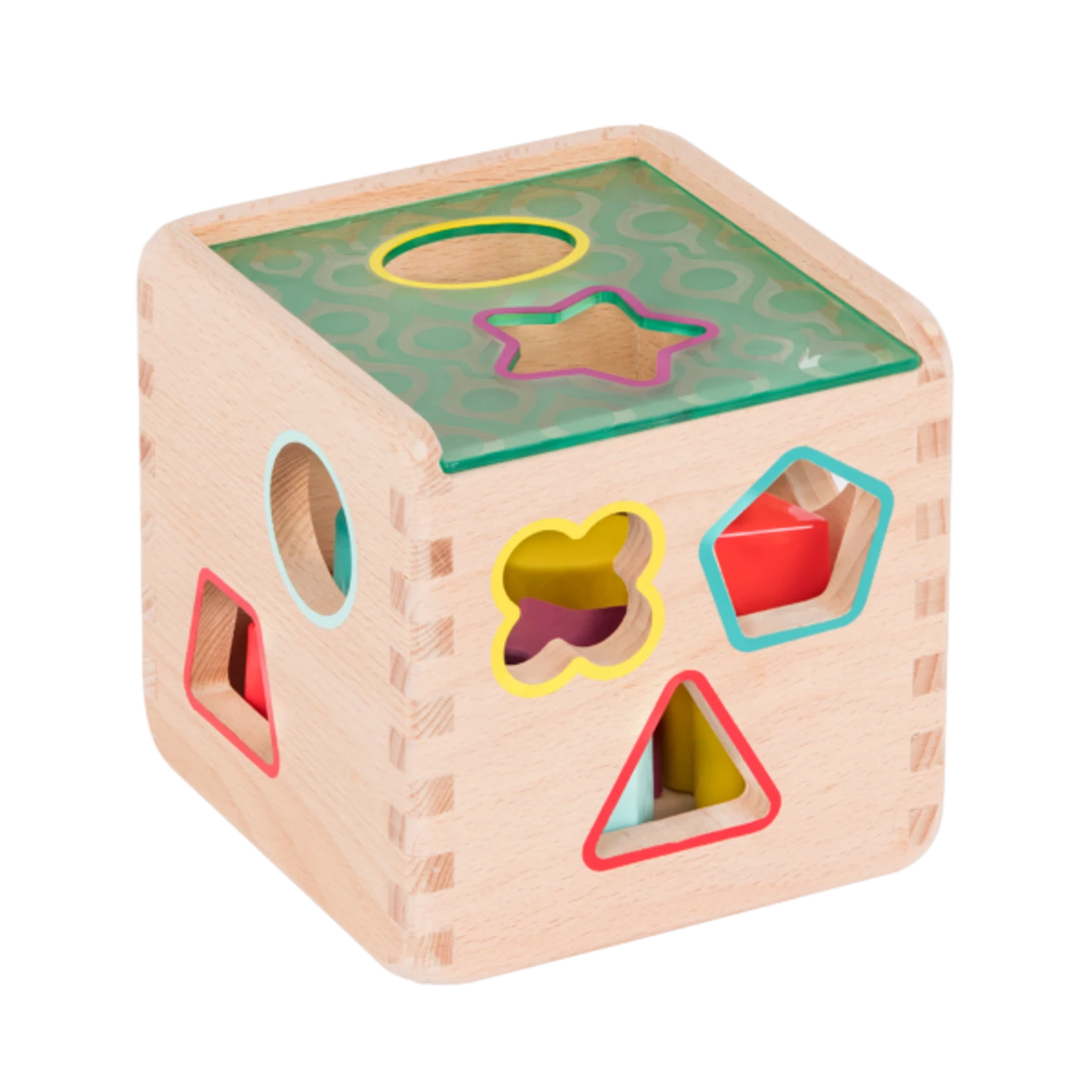 B. Wonder Cube Wooden Shape Sorter 4 B. Wonder Cube Wooden Shape Sorter - Image 4