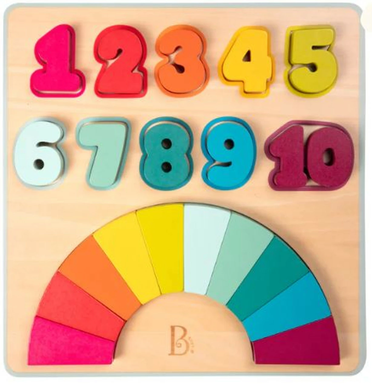 B. Counting Rainbows Wooden Number Puzzle 1 B. Counting Rainbows Wooden Number Puzzle