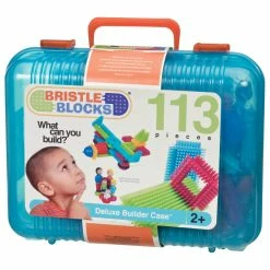 B. 113Pcs Deluxe Builder Bristle Blocks In Case 5 B. 113Pcs Deluxe Builder Bristle Blocks In Case -Fisher-price-shop 3072Z 1 81104.1604930335