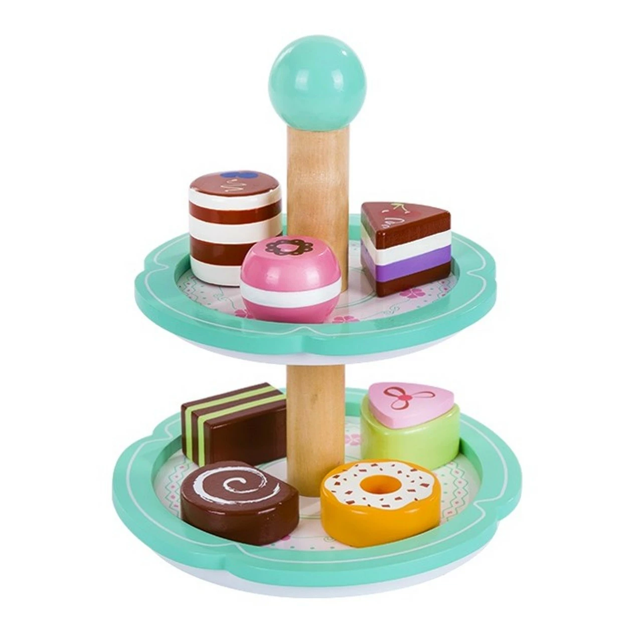 Wooden Green Dessert Stand 1 Wooden Green Dessert Stand