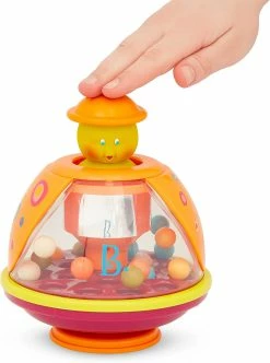 B. Toys - Poppitoppy - Ball Popper Toy - Tangerine -Fisher-price-shop 61DVo8RzD3L. AC SL1500 13623.1674618073