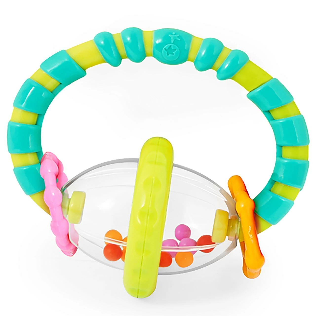 Bright Starts Grab & Spin Rattle And Teether Toy 1 Bright Starts Grab & Spin Rattle And Teether Toy