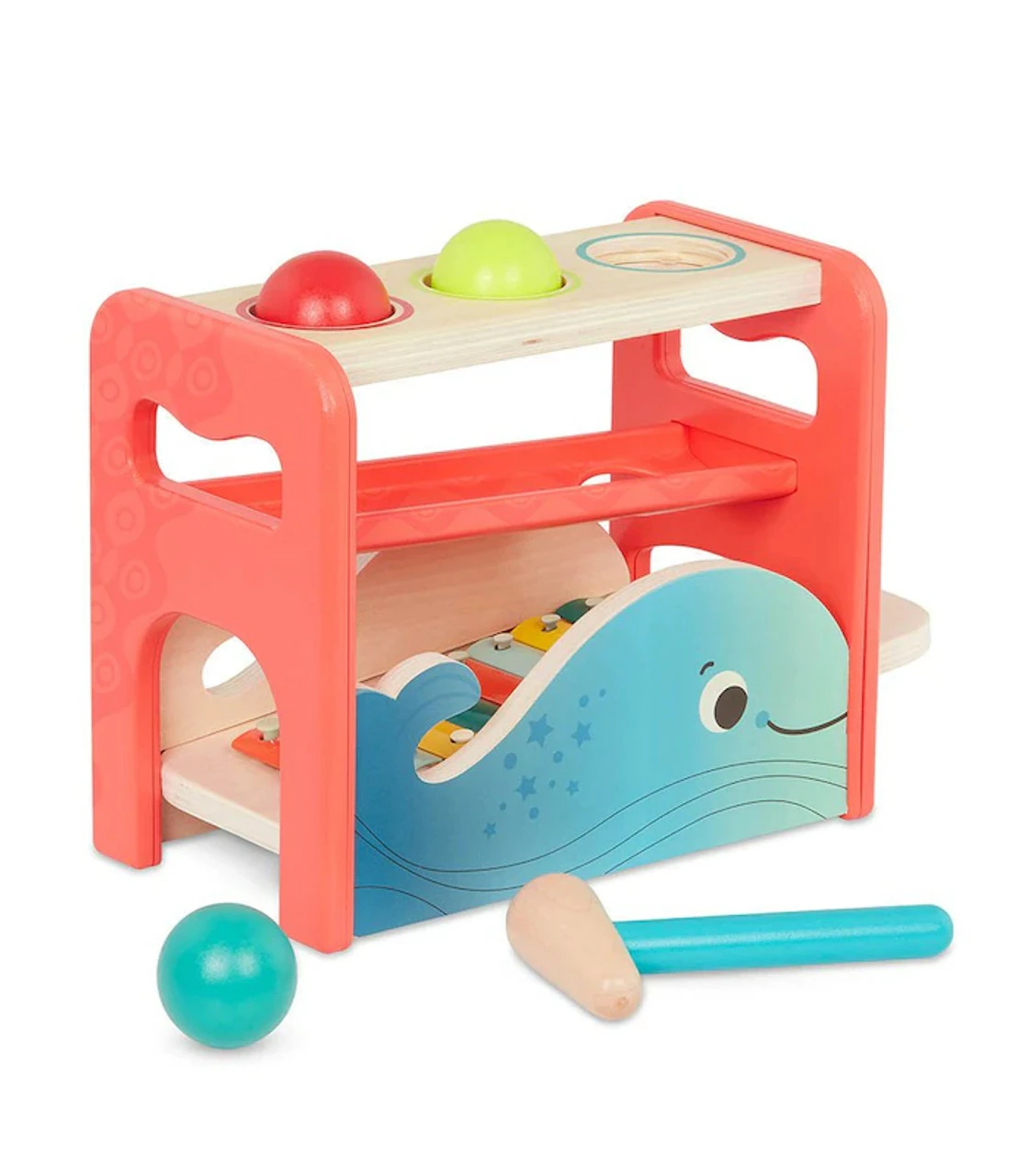 B. Toys - Xylo-Pound Whale - Pounding Bench & Xylophone 3 B. Toys - Xylo-Pound Whale - Pounding Bench & Xylophone - Image 3