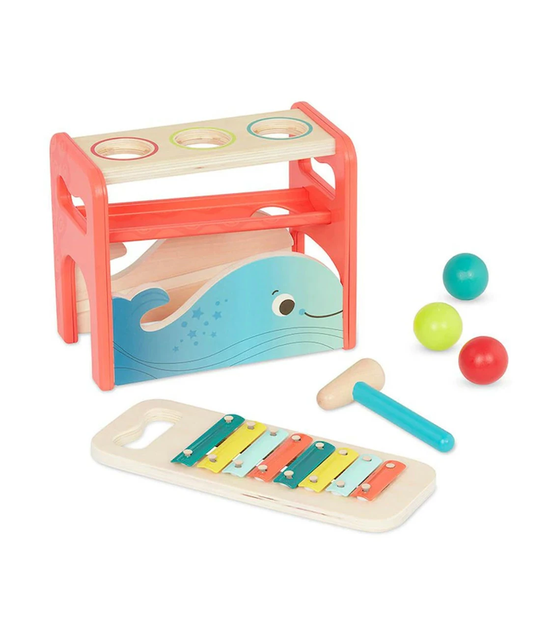 B. Toys - Xylo-Pound Whale - Pounding Bench & Xylophone 1 B. Toys - Xylo-Pound Whale - Pounding Bench & Xylophone