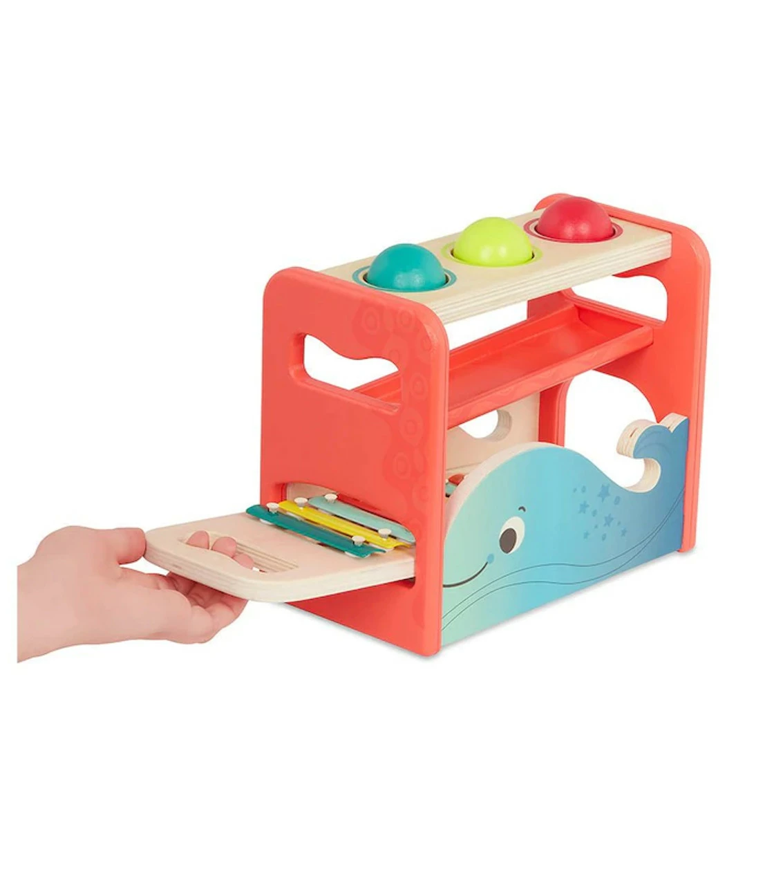 B. Toys - Xylo-Pound Whale - Pounding Bench & Xylophone 2 B. Toys - Xylo-Pound Whale - Pounding Bench & Xylophone - Image 2