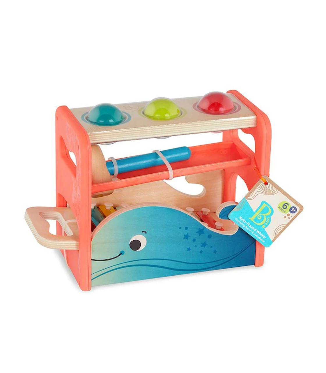 B. Toys - Xylo-Pound Whale - Pounding Bench & Xylophone 4 B. Toys - Xylo-Pound Whale - Pounding Bench & Xylophone - Image 4